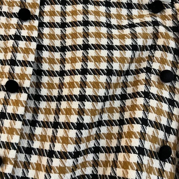 EPIK Plaid Skirt Modest Midi Size Medium Button Front Houndstooth Academia - Picture 3 of 5
